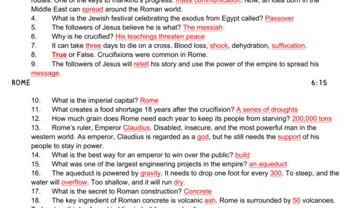 Rome engineering an empire worksheet