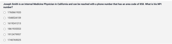 Area code of 858. what is his npi number