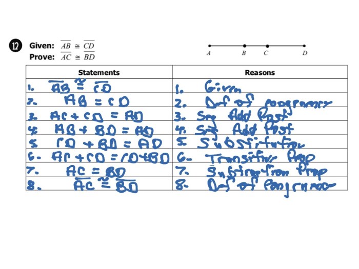 Segment proofs worksheets with answers