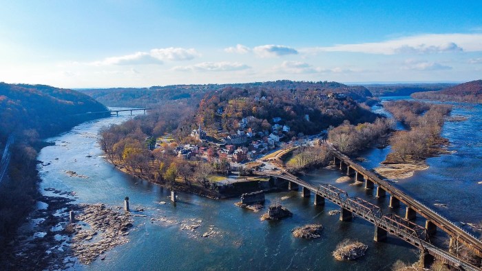 Potomac river water level point of rocks