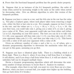 Prove that the fractional knapsack problem has the greedy-choice property